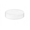 48-400 White Flat Smooth PP Non Dispensing Plastic Linerless Jar Cap