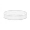 53-400 White Translucent Flat Smooth PP Plastic Non Dispensing Jar Cap w/ Foam Liner-Stipple Top