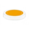 89-400 White-Orange Flat Smooth PP Non Dispensing Plastic Jar Cap w/ HS-Pulp Liner