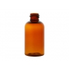 2 oz. Amber Translucent PET (BPA Free) 20-410 Plastic Boston Round Bottle (Stock Item)