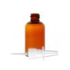 2 oz. Amber Translucent PET (BPA Free) 20-410 Plastic Boston Round Bottle-White Nasal Sprayer 3 1/2 in. diptube 30% OFF