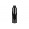 8 oz. Black Shiny 24-410 PET Plastic Cylinder Round Bottle (Stock Item)