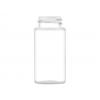 .67 oz. (2/3 oz) (20 ml) Clear 22-400 Round PET Plastic Bottle-Silver Metal Cap-Liner