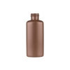 2 oz. Brown Copper Pearl Flat Sided Oval 20-410 HDPE Opaque Plastic Bottle