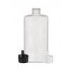 6 oz. Natural Oval Semi-Opaque HDPE 24-410 Squeezable Plastic Bottle-Turret Cap