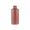 2 oz. Rose Copper Pearl Flat Sided Oval 20-410 HDPE Opaque Plastic Bottle
