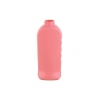 6 oz. Pink Opaque 28-400 HDPE Flat Sided Oval Plastic Bottle with Fingergrips