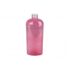 8 oz. Red (coated) Oval PET Translucent 24-410 Plastic Bottle