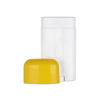 2 oz. White Oval Deodorant Twist-Up Style Opaque Other Plastic Bottle-Yellow Over Cap