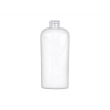 4 oz. White Cosmo Reverse Tapered Oval PET Opaque 20-410 Plastic Bottle (Stock Item)
