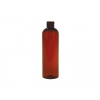 2 oz. Amber Dark 20-410 Semi-Translucent PET (BPA Free) Plastic Round Bullet Bottle