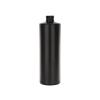 12 oz. Black Cylinder Round HDPE Squeezable 24-410 Opaque Plastic Bottle (Plastirey)
