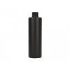 8 oz. Black Cylinder Round 24-410 HDPE Opaque Plastic Bottle (Stock)