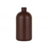 16 oz. Brown 28-410 HDPE Plastic Opaque Boston Rd Bottle