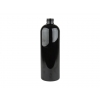 16 oz. Black Bullet Round 24-410 PET Opaque Plastic Bottle