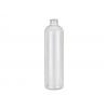 12 oz. Natural Bullet Round Squeezable 24-410 HDPE Semi-Opaque Plastic Bottle w/ Black Dispensing Cap