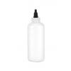 6 oz. White Pearl Tall Boston Round 24-400 HDPE Opaque Plastic Bottle-Twist Cap-HS Liner