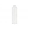 13.5 oz. White Cylinder Round Squeezable 24-410 HDPE Opaque Plastic Bottle w/ Rounded Shoulder (Surplus)