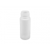 .67 oz. (2/3 oz) (20 ml) White MDPE 20-410 Plastic Cylinder Round Bottle