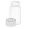 2.5 oz. (75 cc) White Packer 33-400 HDPE Round Plastic Bottle-Whtie CRC Non Dispensing Cap