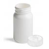 3.33 oz. (100 cc) White Packer 38-400 HDPE Round Plastic Bottle-CRC Cap-Dual Liners