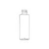 2 oz. Clear 20-410 PET Plastic BPA FREE Square Bottle w/ Treatment Pump or Sprayer