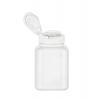 6.67 oz. White (200 ML) 45-400 HDPE Square Packer Plastic Bottle-Flip Top Cap