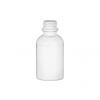 2 oz. White Opaque HDPE 20-400 Plastic Boston Round Bottle-Tincture-White CRC Dropper-0.66-1.33-ml