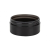 2 oz. Black Semi-Translucent Plastic Thick Wall 70-400  Round  PP Jar