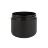 4 oz. Black Shiny Round Base Double Wall 70-400 PP Plastic Jar w/ HDPE Inner Jar (Stock Item)