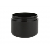 1 oz. Black Shiny Plastic Double Wall 53-400 PP BPA FREE Jar w/ Colored Caps