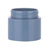 1 oz. Blue Single Wall 53-400 Round Other Plastic Jar-False Bottom-Colored Cap