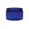 4 oz. Blue Dark Translucent Round Single Wall 70-400 PET Plastic Jar