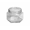 8 oz. Clear Plastic Single Wall 70-400 PET Hexagon Jar (Stock Item)