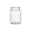 16 oz. Clear PET Plastic Single Wall 63 MM  Square Jar with Cap & Cap Liner (3 pc. set)