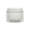 1 oz. Natural PP Plastic Double Wall Square Base 53-400 Jar w/ HDPE Inner Jar (Stock Item)