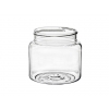 10 oz. Clear PET Plastic Single Wall 70-400 Oblong Footed Jar