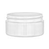 8 oz. White Low Profile Single Wall Straight Sided 89-400 Round PET Plastic Jar-Gloss Finish (King)