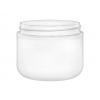 4 oz. White Round Base Double Wall 70-400 PP Plastic Jar-Colored Cap-TARAL