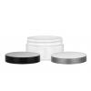 8 oz. White Low Profile Single Wall Straight Sided 89-400 Round PET Plastic Jar-Gloss Finish-Cap (King)