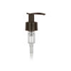 24-410 Brown Dark Smooth Plastic Lotion-Soap Pump w/ Lock Up Head, 2 cc Output & 10 1/2 n. dip tube
