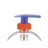 28-400 Blue-Orange Translucent Plastic Lotion Pump-Lock-Up Palm Head, 1.5 cc Output & 10.5 in. DT