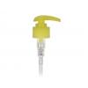 28-410 Yellow Light Ribbed PP Plastic Lotion-Soap Pump w/ Lock-Down Head, 2 cc output & 7 15/16 in. dip tube (Surplus)