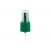 22-415 Green Ribbed Fine Mist PP Plastic Pump Sprayer w/ 6 9/32 in. Diptube & Clear PP Hood