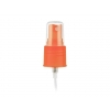 22-415 Orange Ribbed Fine Mist PP Plastic Pump Sprayer w/ 7 1/8 in. Diptube & Clear PP Hood