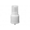 22-415 White Pearl Ribbed Fine Mist PP Plastic Pump Sprayer w/ 7 1/16 in. Diptube & Clear PP Hood