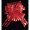 Happy Mothers Day Ribbon 25 yd. spool of 1-1/2 in. Sheer Red Center/Satin Red Edge w/ Gold Print