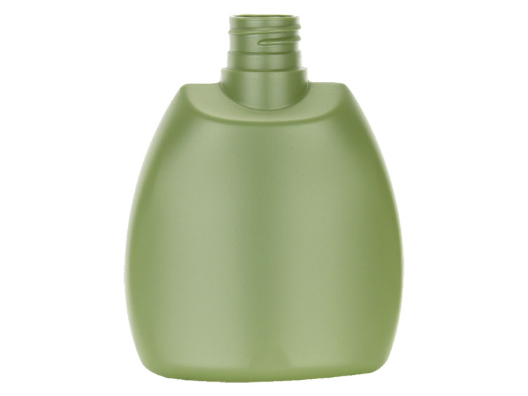 10 oz. Green Tapered Squat Oval 28-410 HDPE Opaque Plastic Squeezable Bottle-Lotion-Soap Pump 