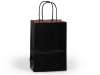Black Medium (Cub) Paper Kraft Gift Bag (8 in. x 4.75 in. x 10 in.) 100% Recycled