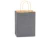 Charcoal Gray Medium (Cub) Paper Kraft Gift Bag (8 in. x 4.75 in. x 10 in.) 100% Recycled